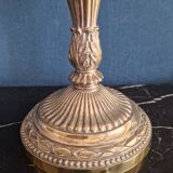 Pair of silver metal candlesticks