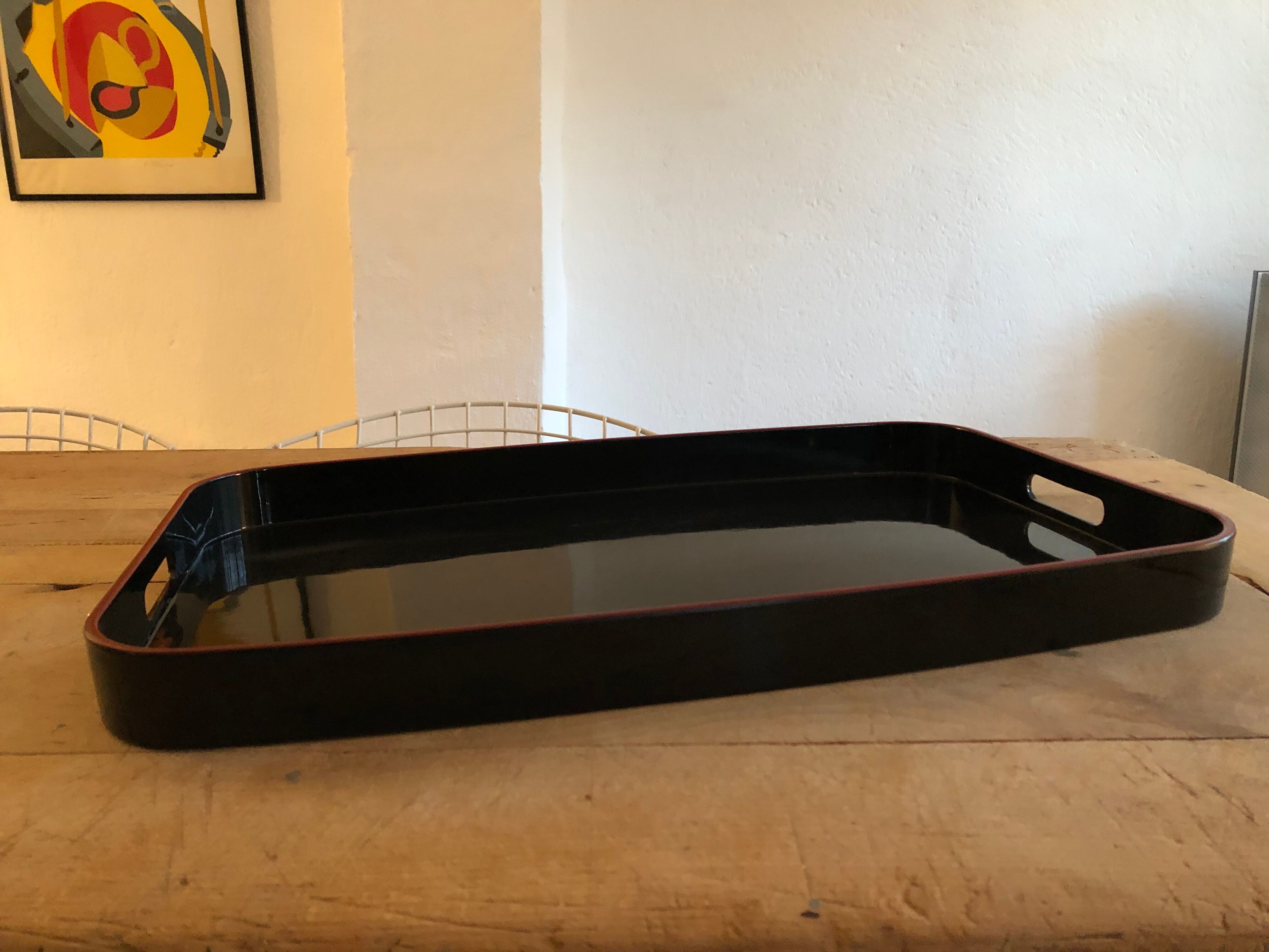 Vintage Japanese laque plateau Chabriere et cie