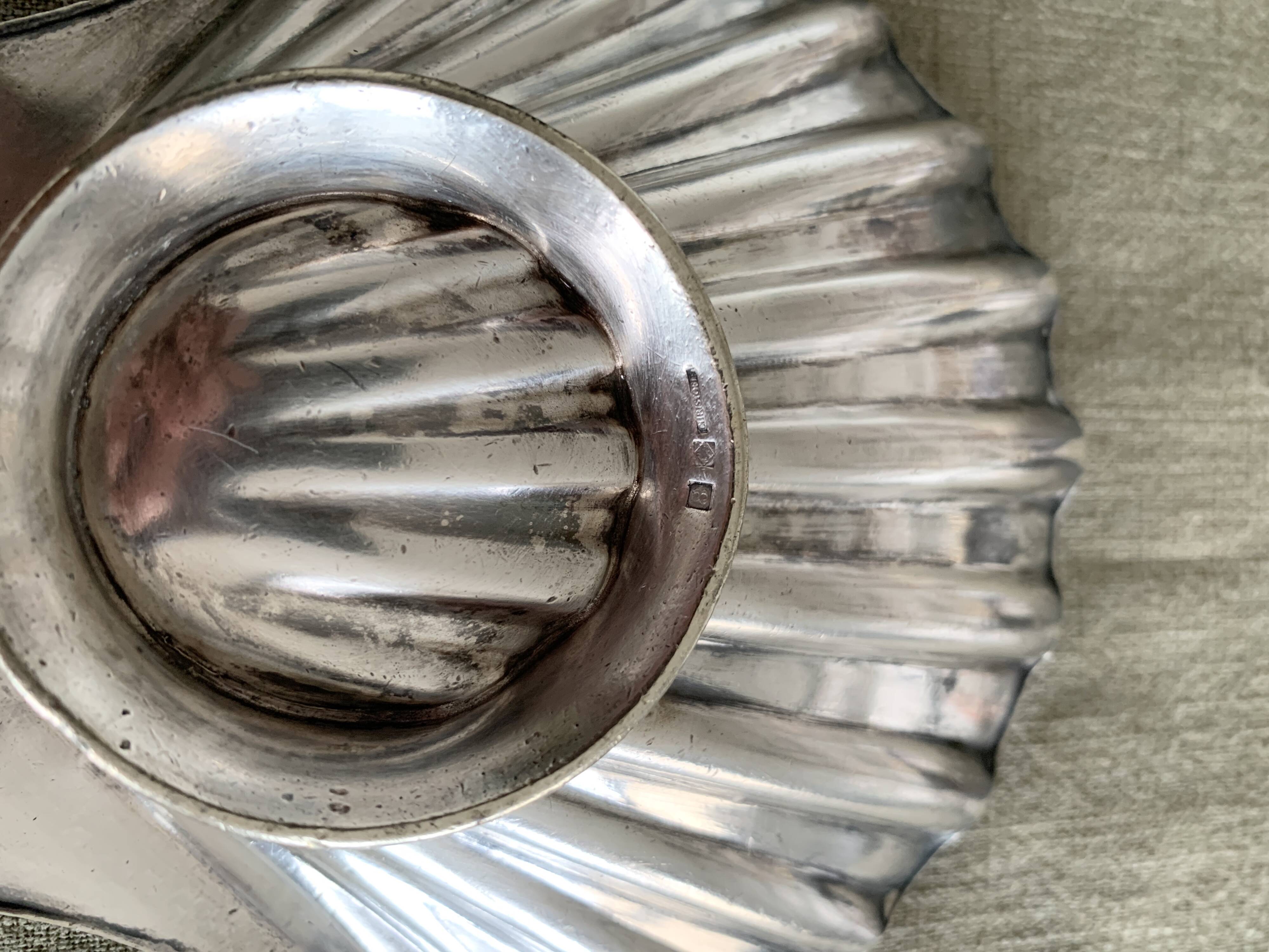 Silver-plated metal shell Christofle