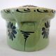 Large enameled ceramic terrine dish, vintage Alsace
