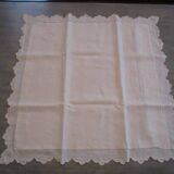 Antique embroidered/monogrammed pillowcase: 75x75cm