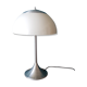 Lampe champignon blanche et alu brossé
