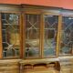 Scribanne bookcase in mahogany veneer English work of the twentieth century