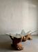 Vintage hand-carved wooden female nude sculpture coffee table