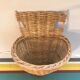 Ancien panier vendange cueillette en osier tressé décoration vintage