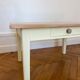 Yellow solid wood coffee table
