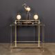 20thC French Brass & Lucite Console Table By Pierre Vandel c.1970