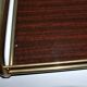 Tray in gilded brass and mahogany melamine wood, 1960-1970