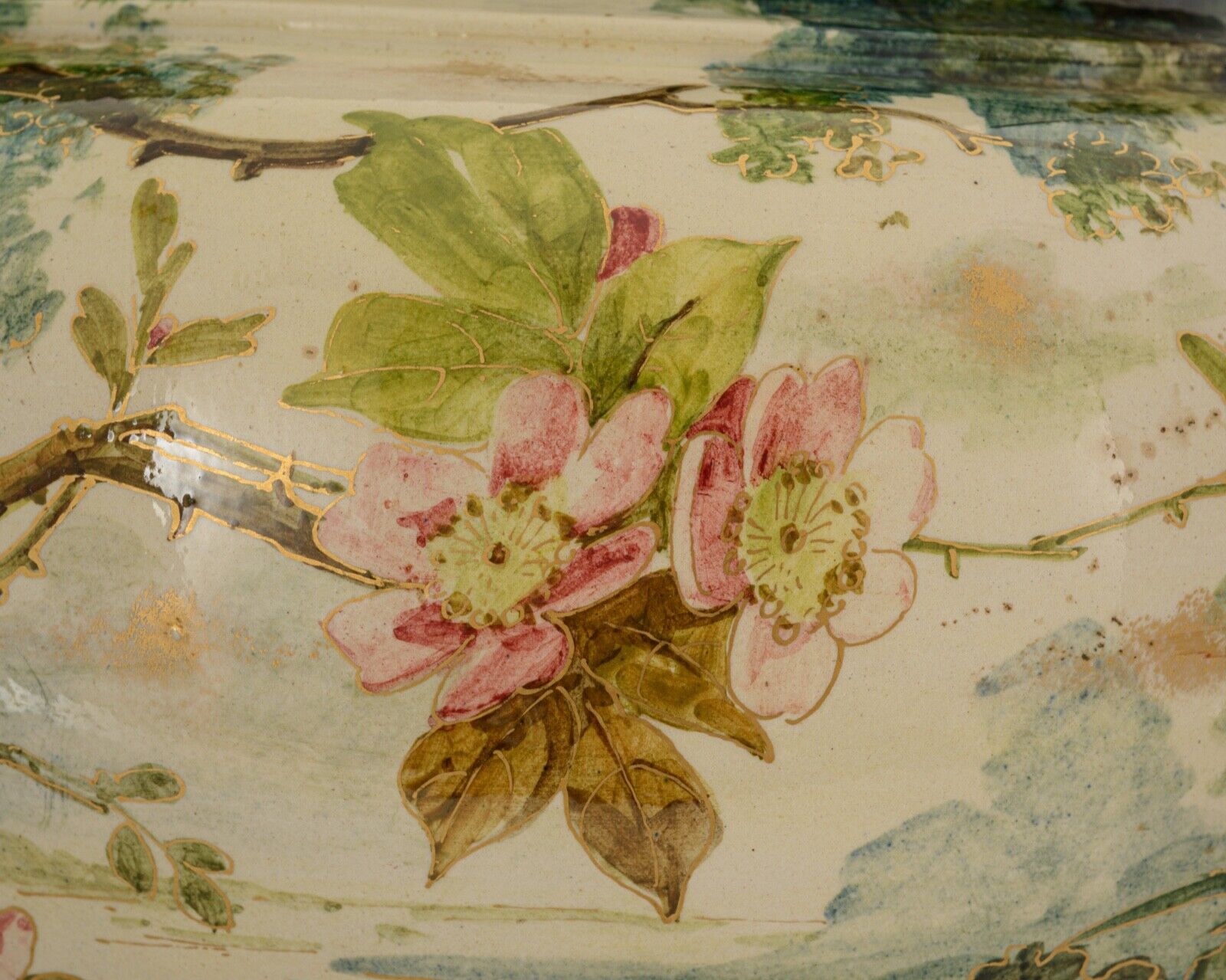 Cache pot slip impressionist 1900 japanese base montigny nineteenth