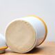 White and yellow ceramic box, 80s