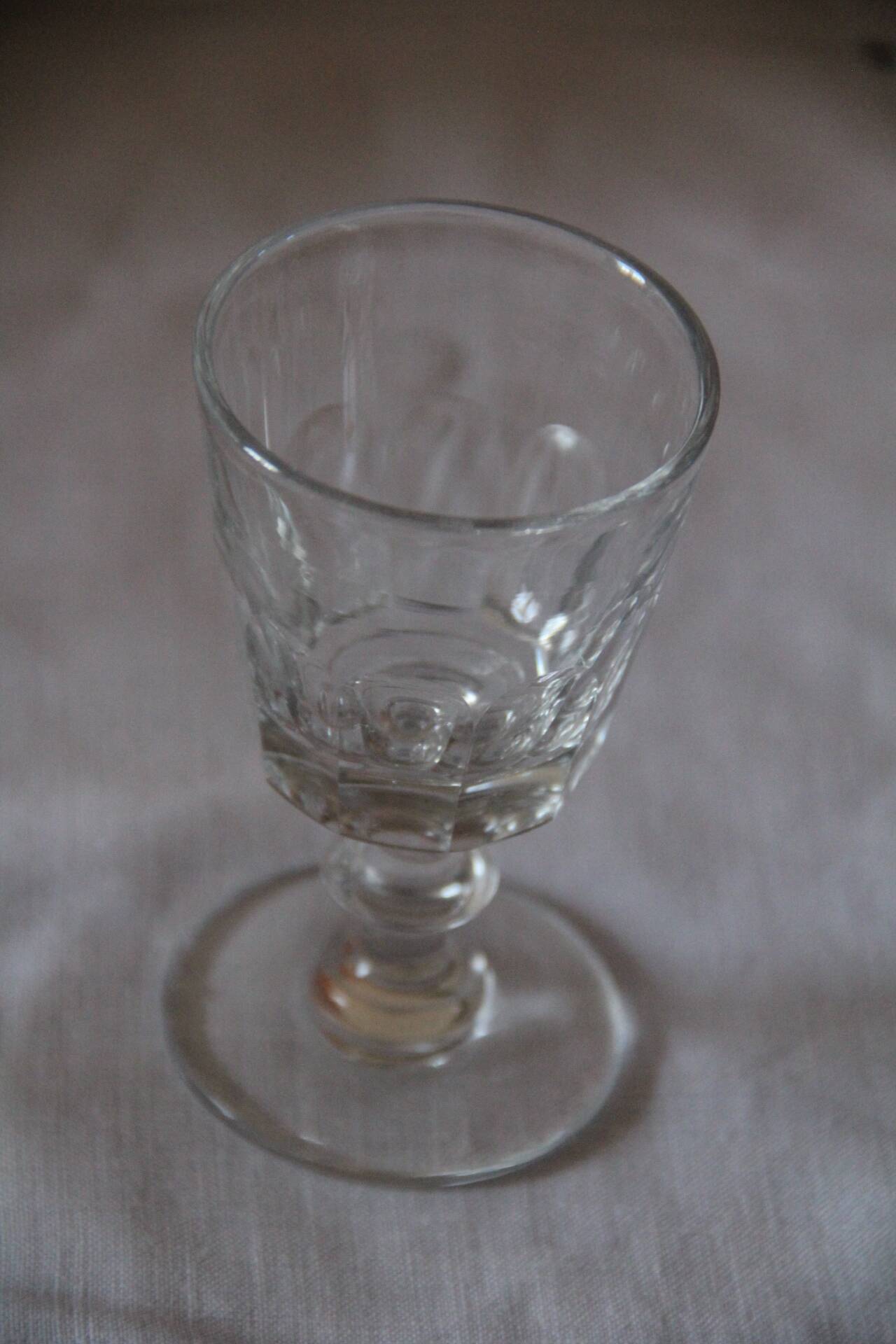 Small crystal wine glasses