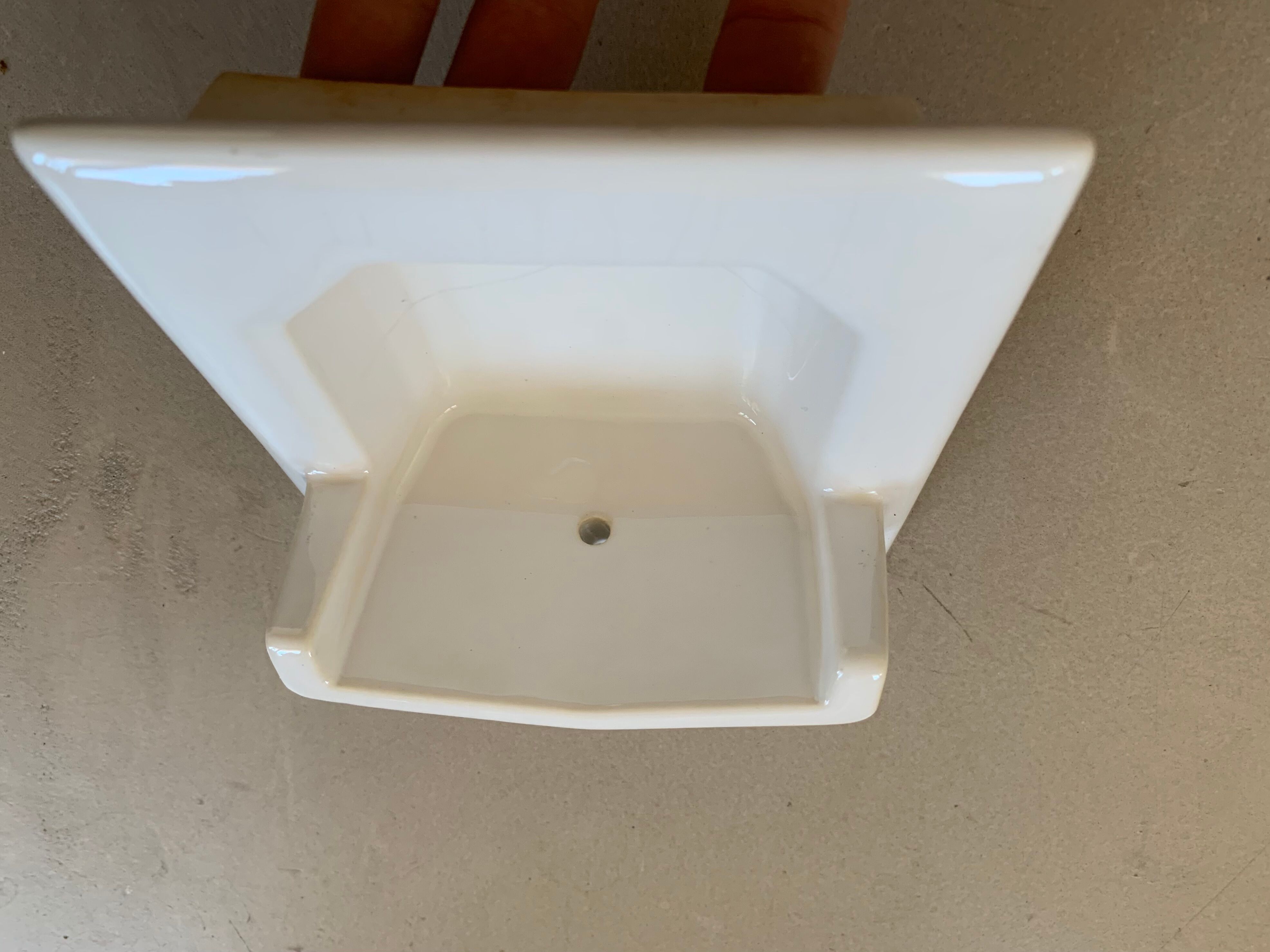 Antique ceramic wall soap holder