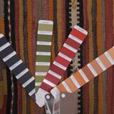 Vintage Turkish rug from Oushak, hand-woven 166x369 cm