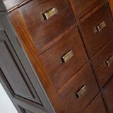 Classification cabinet mahogany drawers Netherlands 1930s