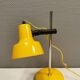 Danish table lamp in beautiful yellow color. Estimated 1980s.