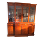 Glass-fronted mahogany bookcase – 1950s – 215 cm