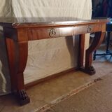 Mahogany empire style console