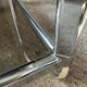 Vintage coffee table 70s chrome and smoked glass