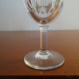 2 old white wine glasses Baccarat crystal model CASSINO - 12 cm