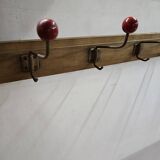1960s school coat rack with 10 hooks