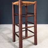Brutalist bar stool by Charles Dudouyt, France, 1940s.
