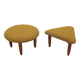 Set of two mustard footstools, Danish design, 1990s, production: Denmark