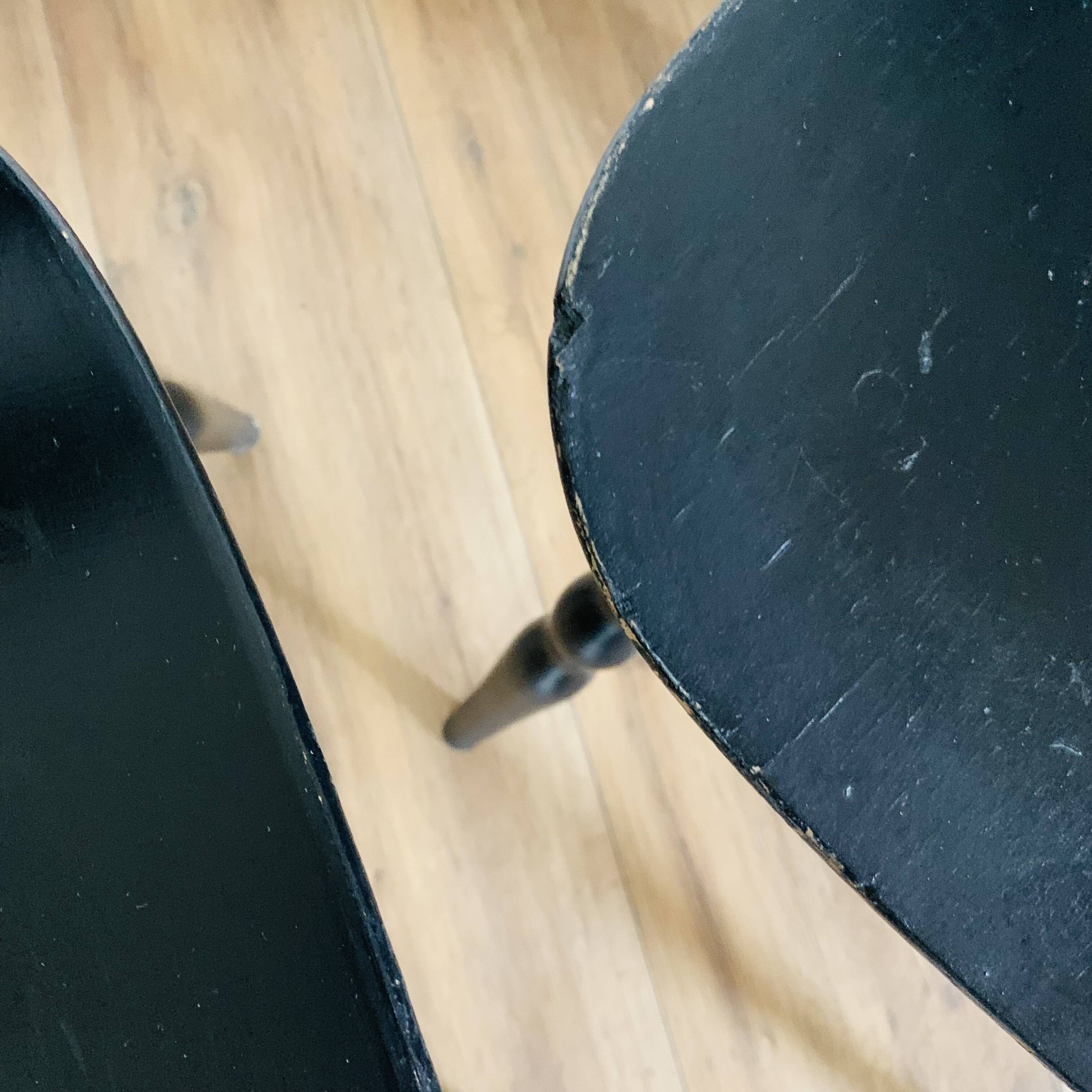 Set of 3 black Baumann eye model chairs