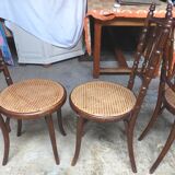 Set of 3 quality canned chairs of FISHEL brand