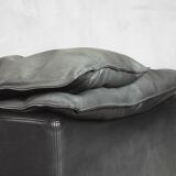 Grey Leather Danish Monza Armchairs by Jens Juul Eilersen for Niels Eilersen, 1970s, Set of 2
