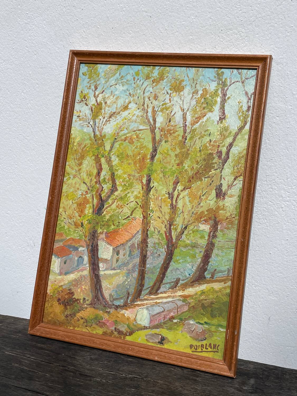 Signed oil landscape painting