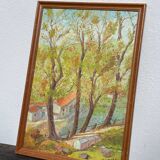 Signed oil landscape painting