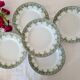 Lot de 5 assiettes plates anciennes en terre de fer modèle Estival de la manufacture française de Saint Amand