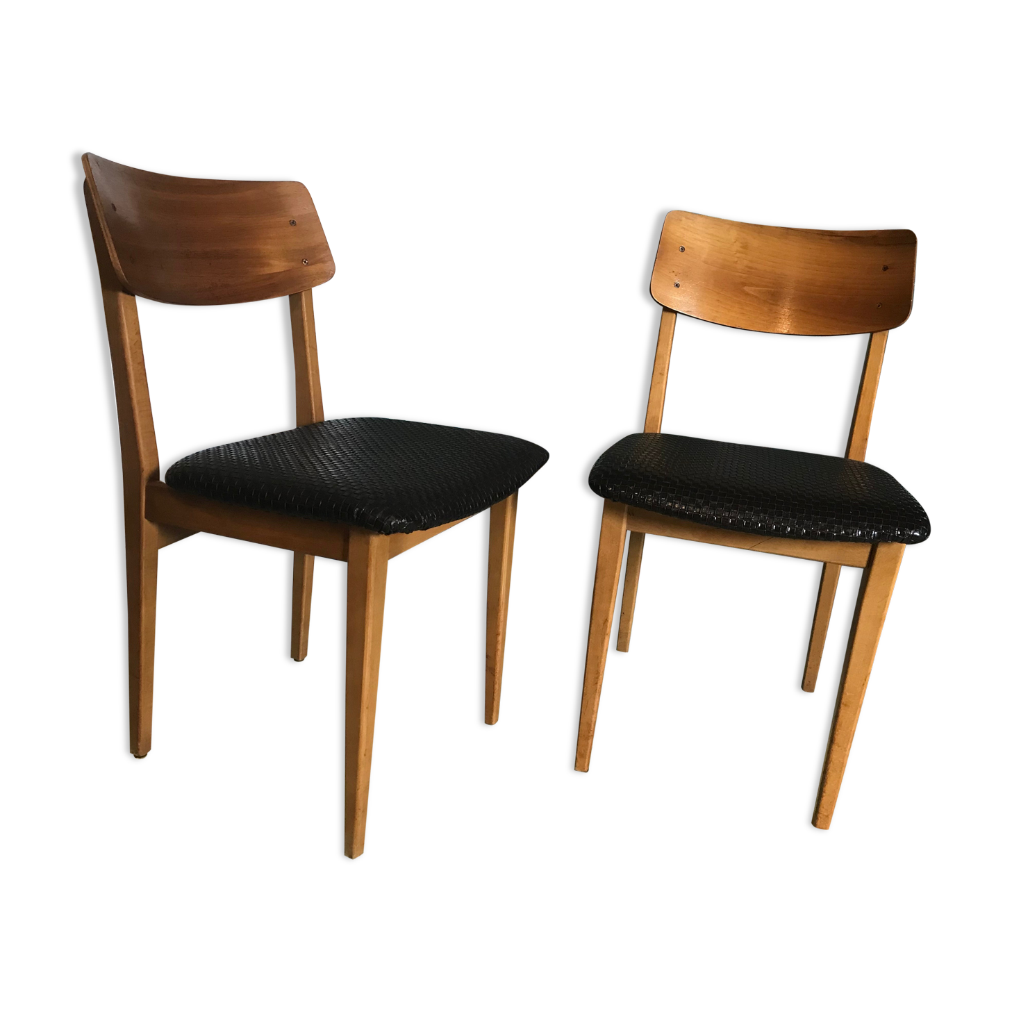 Pair of vintage Scandinavian chairs 1960's