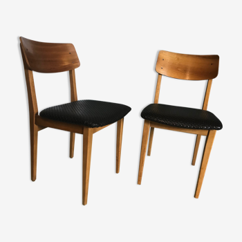 Paire de chaises scandinaves vintage 1960’s