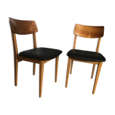 Pair of vintage Scandinavian chairs 1960's