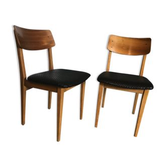 Pair of vintage Scandinavian chairs 1960's