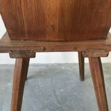 Suite of 6 savoyard solid wood chairs, circa 1950