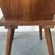 Suite of 6 savoyard solid wood chairs, circa 1950