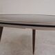 Triangular vintage side table, coffee table, tripod
