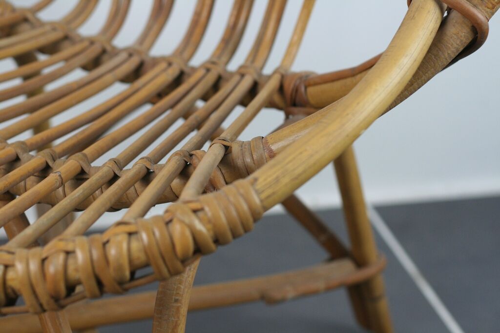 Vintage rattan basket chair