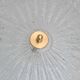 Vintage Italian Transparent Murano Glass Flush Mount Light