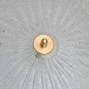 Vintage Italian Transparent Murano Glass Flush Mount Light