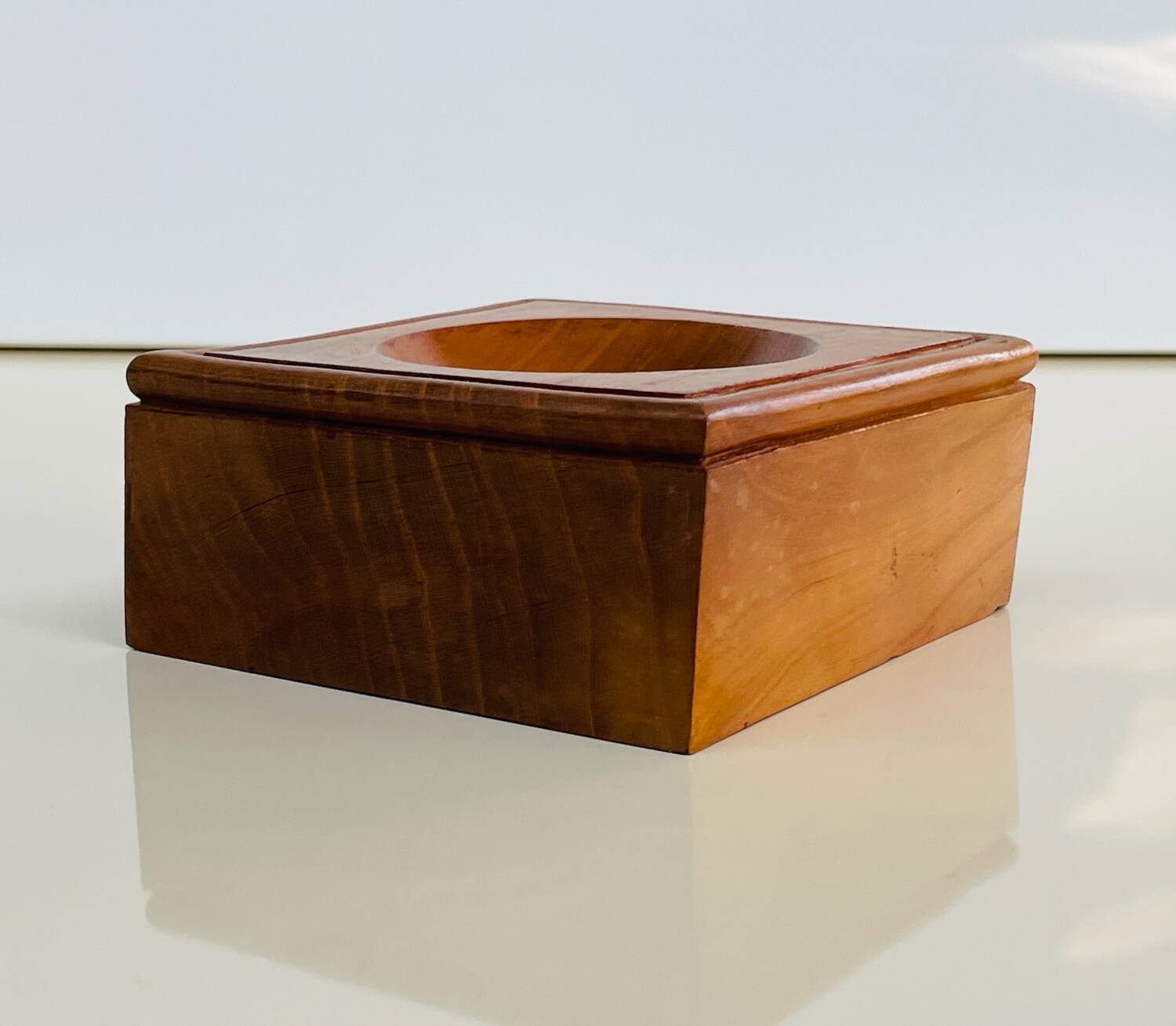 Solid wood catchall - Scandinavian style - modernist - 70s