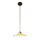 Vintage pendant light in serrated opaline