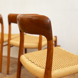 Danish dining chairs, model 75 by Niels O. Møller