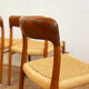 Danish dining chairs, model 75 by Niels O. Møller