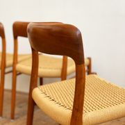 Danish dining chairs, model 75 by Niels O. Møller
