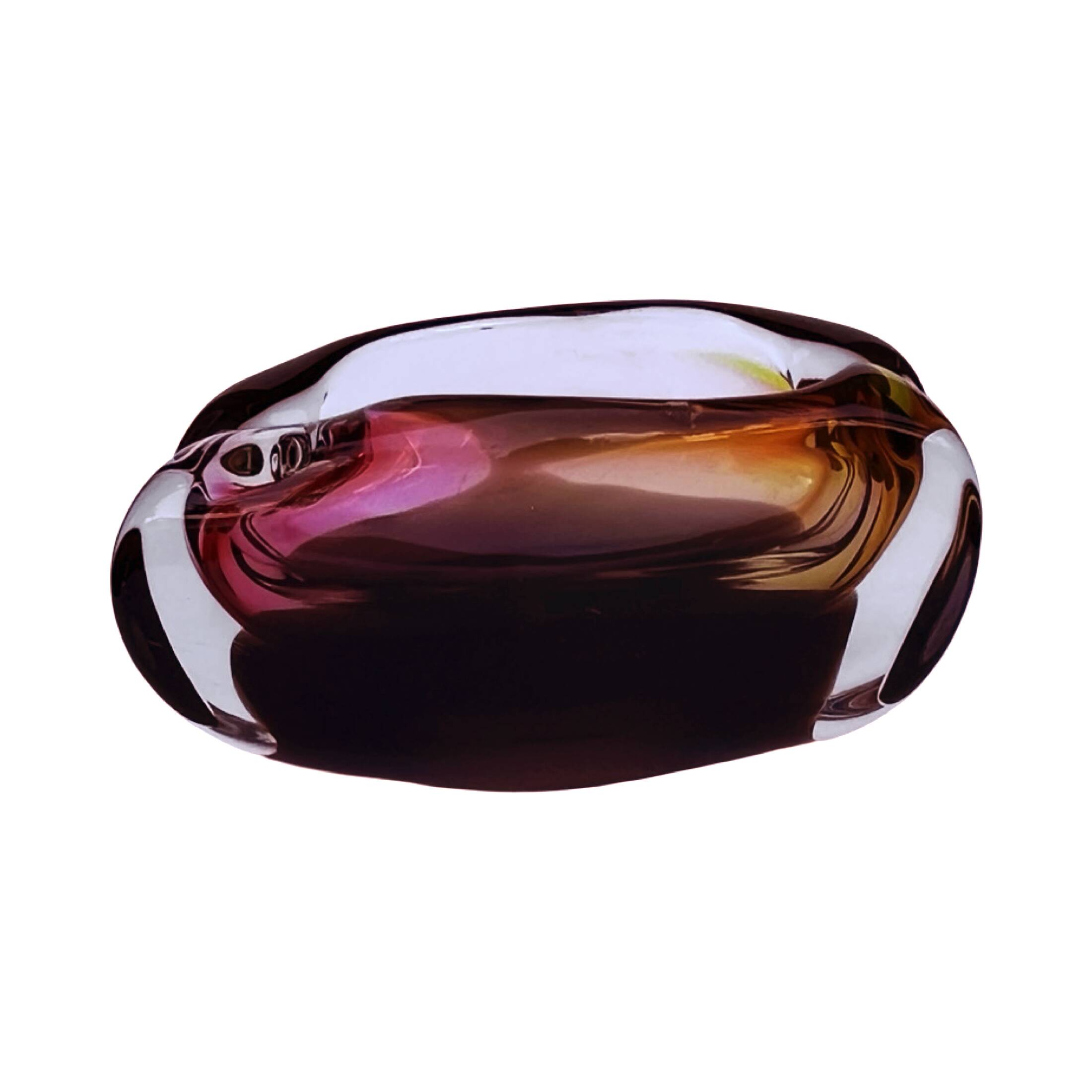 Ashtray designed by M. Velíšková, Skrdlovice Glassworks Czechoslovakia 1960