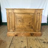 A schoolmaster's desk and chairs