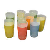 Coloured granite glass orangeade glasses